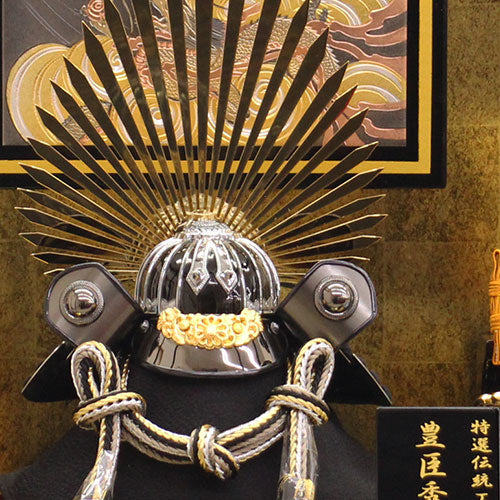 May Doll kabuto Case Decoration Height 41cm Toyotomi Hideyoshi kabuto Hexagonal Lid