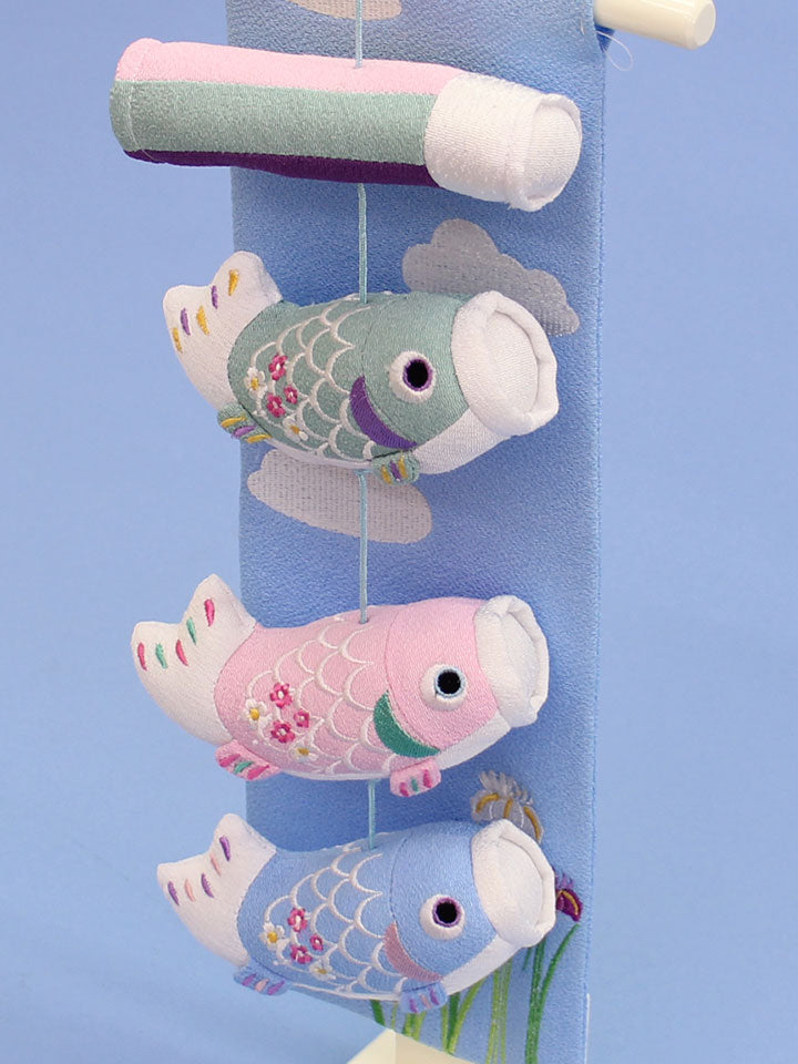 Streamer carpe suspendu, hauteur 48 cm, carpe suspendue, ciel pastel