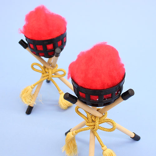 五月人偶篝火,单个装饰品,15厘米,无灯(木制腿)