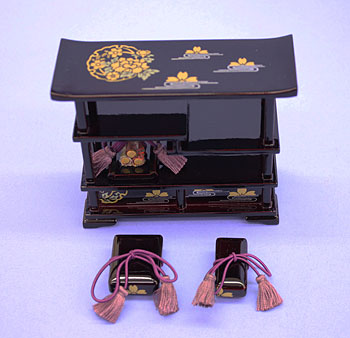 タメ塗(木製)文箱箪笥