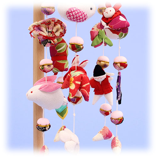 つるし飾り台付き 高さ 42cm 小雪5連