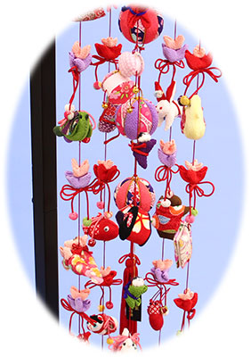 Support de décoration suspendu inclus Hauteur 92cm Double fleur de cerisier longue