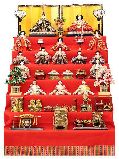 雛人形三段飾り、五段飾り、七段飾り