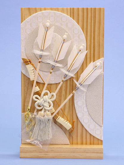 衝立破魔弓白木　正面