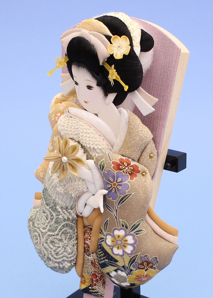 10号羽子板壁掛飾り 鹿の子美月 初音｜壁を彩るシンプルな正月飾り