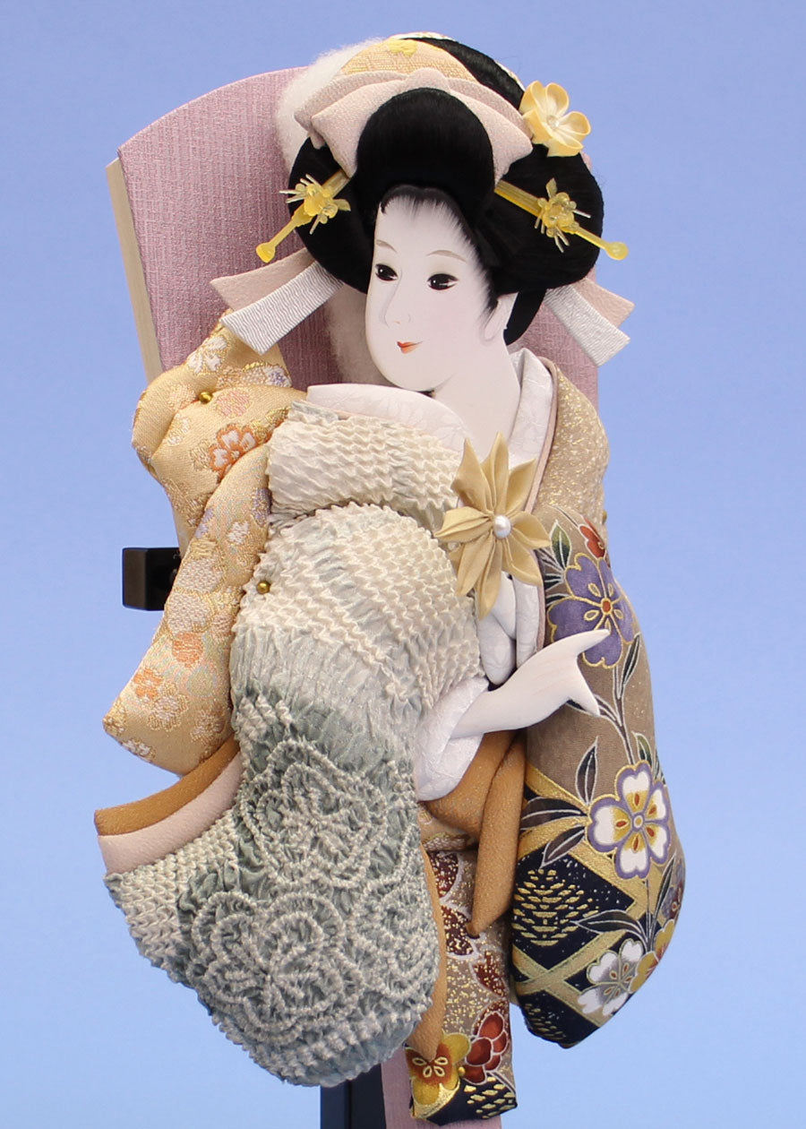 壁掛飾り 高さ76cm 10号押絵羽子板 鹿の子美月 初音