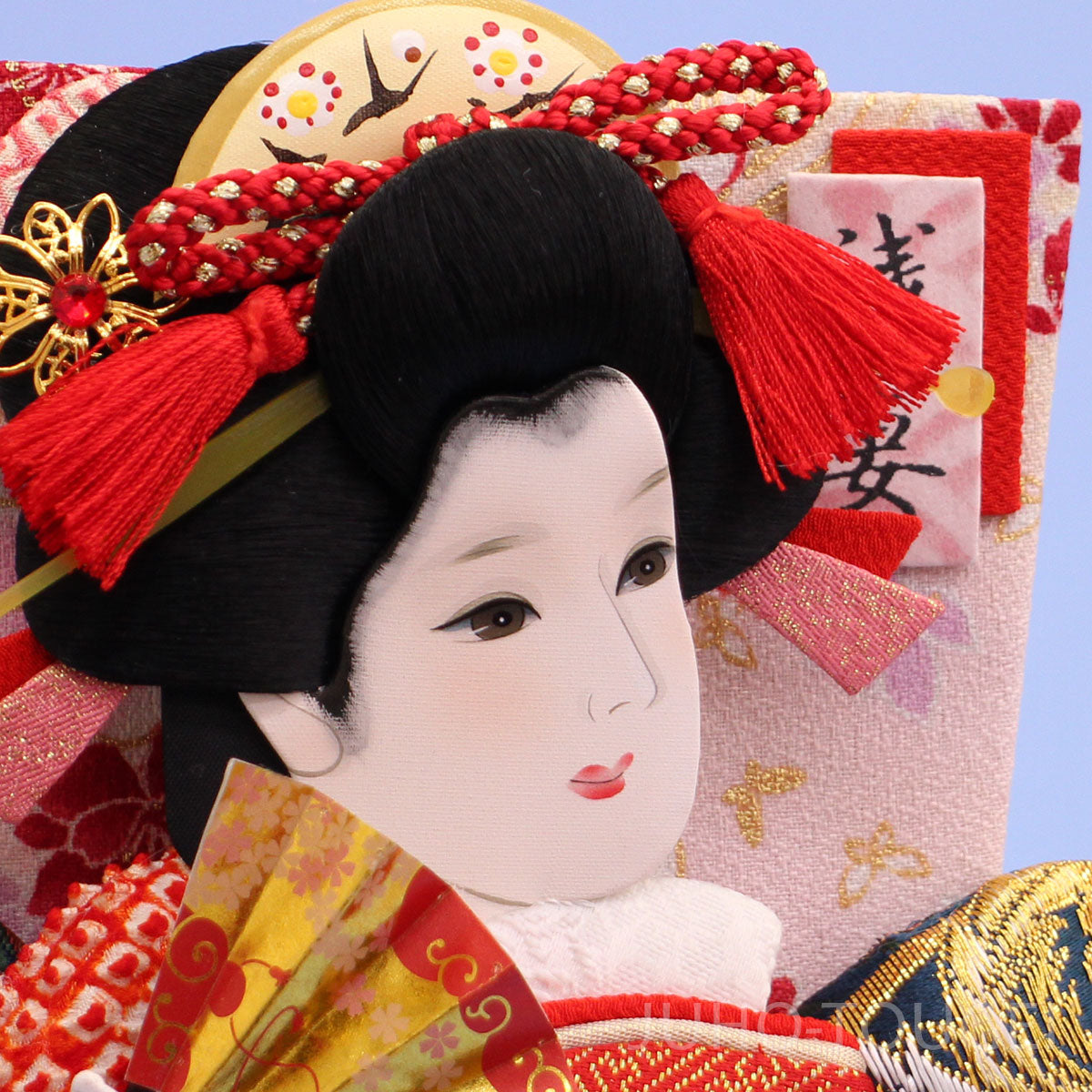 押絵羽子板 鹿の子華舞 スタンド付き　お顔