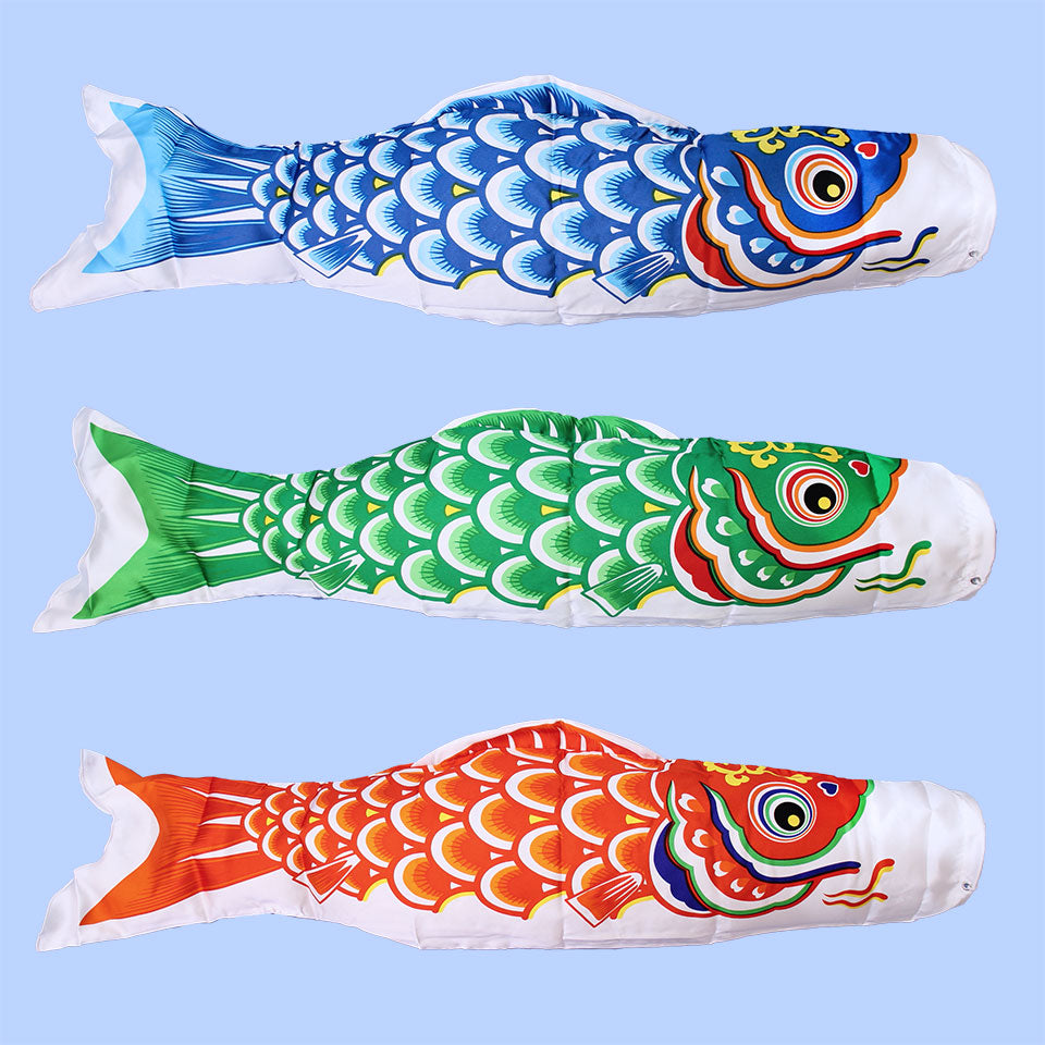 Single carp streamer 0.8m polyester satin feather robe – 寿鳳人形の東芸