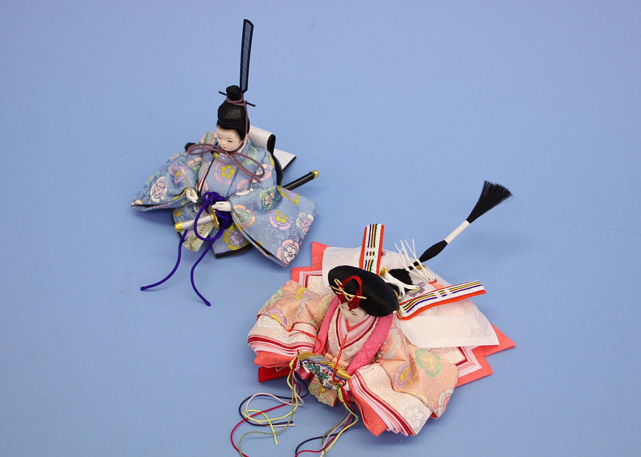 雛人形単品 親王2 正絹上仕立てまめびな #54　上から