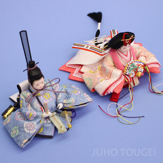 雏人偶单品 亲王人偶与公主 2 纯丝质高质量豆雏 #54