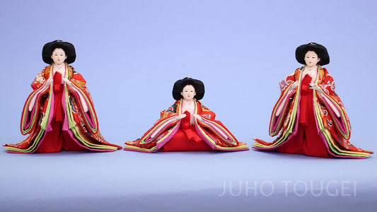 三五官女　赤　緑重ね