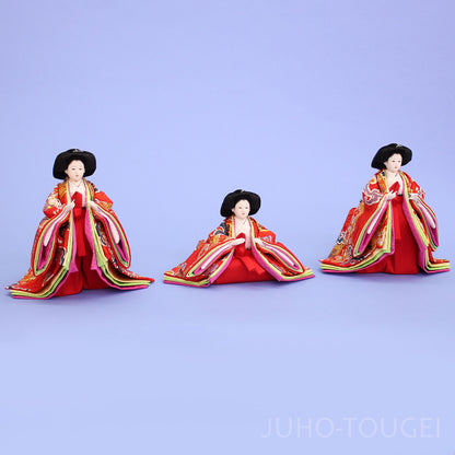 三五官女　赤　緑重ね　イメージ