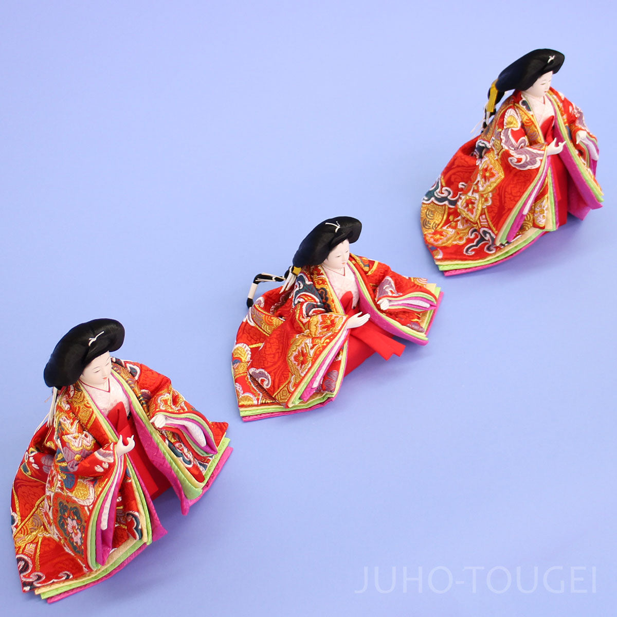 三五官女　赤　緑重ね　上から