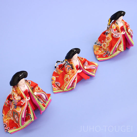 三五官女　赤　緑重ね　上から