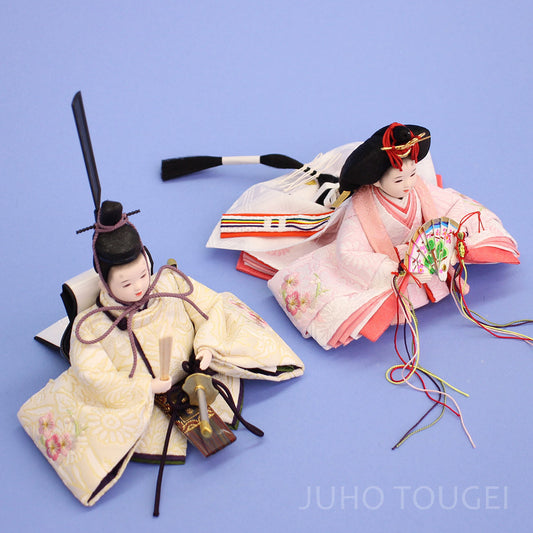 雛人形単品 親王2 刺繍まめびな #10　上から