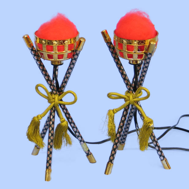 五月人形用、お飾り道具単品 かがり火 10号柄足(ブリキ製)