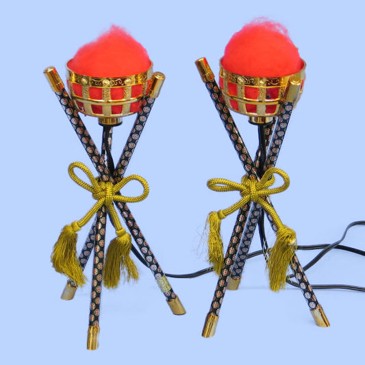 五月人形用、お飾り道具単品 かがり火 10号柄足(ブリキ製)