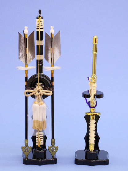 五月人形用付属品、弓太刀セット単品販売 11号古代