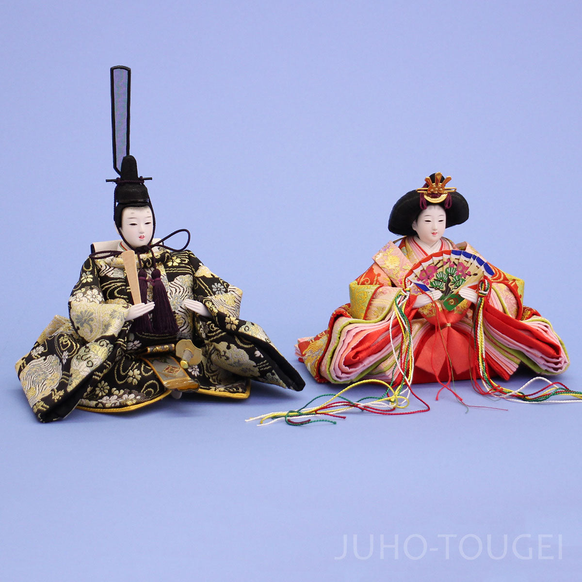 雛人形単品 親王3 小芥子 紺赤金襴u55　イメージ