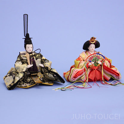 雛人形単品 親王3 小芥子 紺赤金襴u55　イメージ