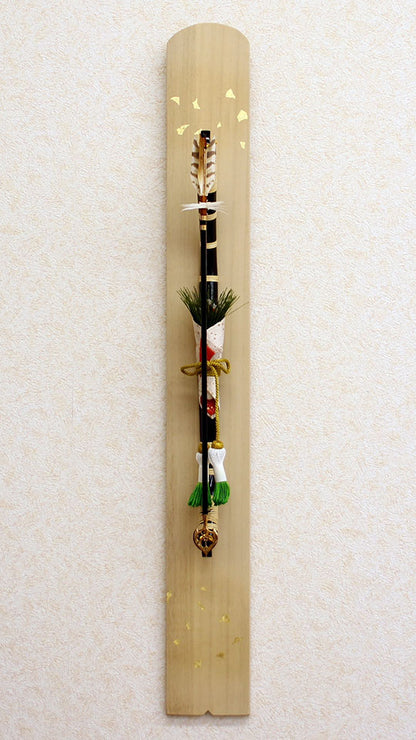 壁掛け破魔弓飾り 白桐破魔弓掛　横から