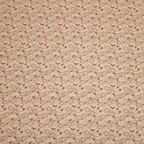 ポリエステル緞子赤系 唐花柄 貴船 厚さ:薄手24cm角見本