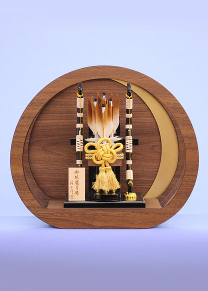 円形破魔弓飾り　月　オーク