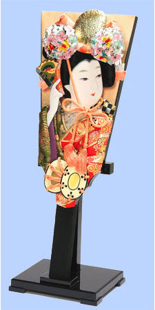 押絵羽子板1 丸面極上 台付き