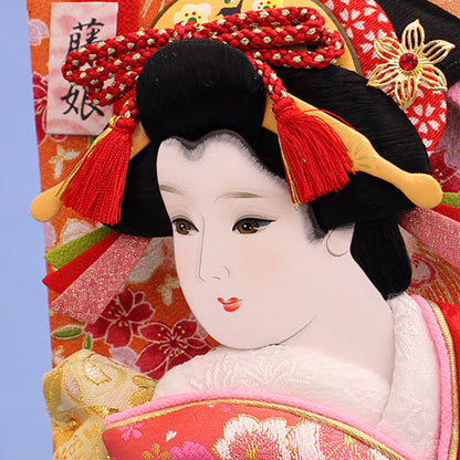 Oshie Hagoita No. 13 Gold-colored Asuka with stand