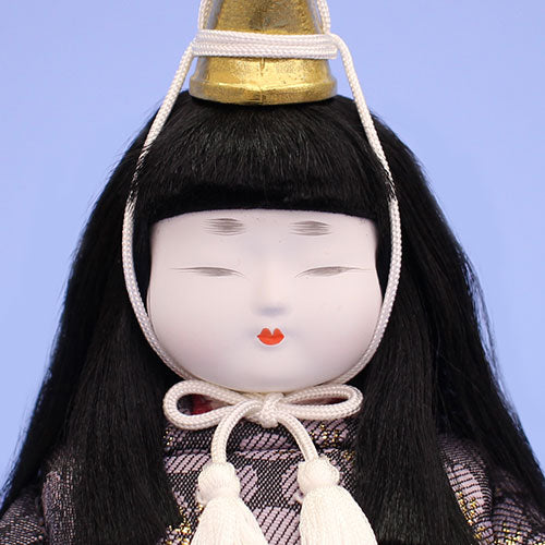 木目込み立雛単品 もも花立雛　完成品　殿顔