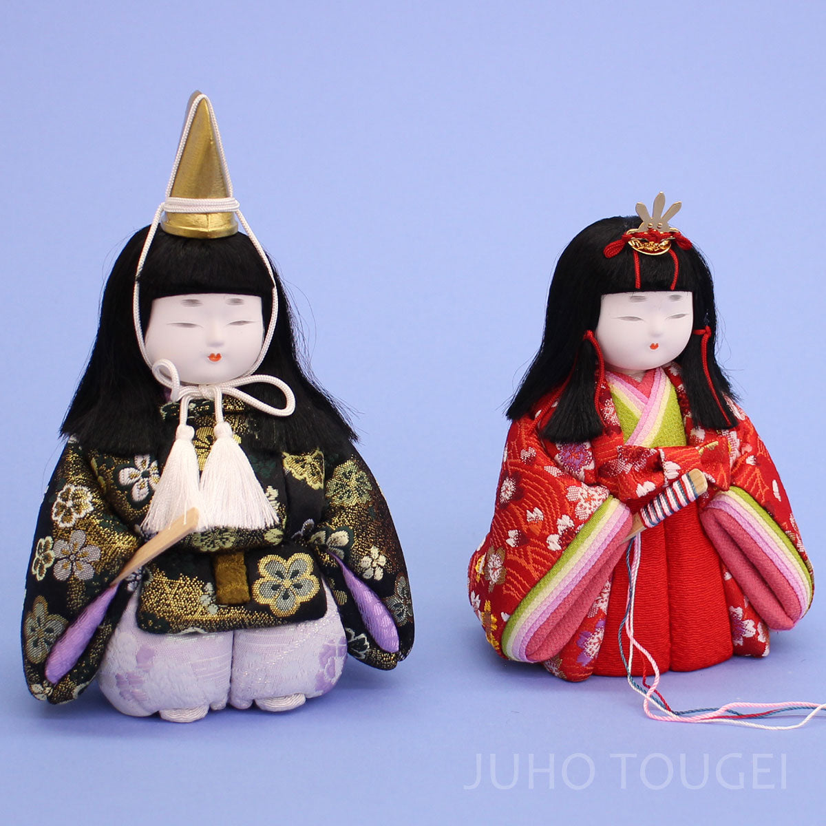 木目込み立雛単品 もも花立雛　完成品