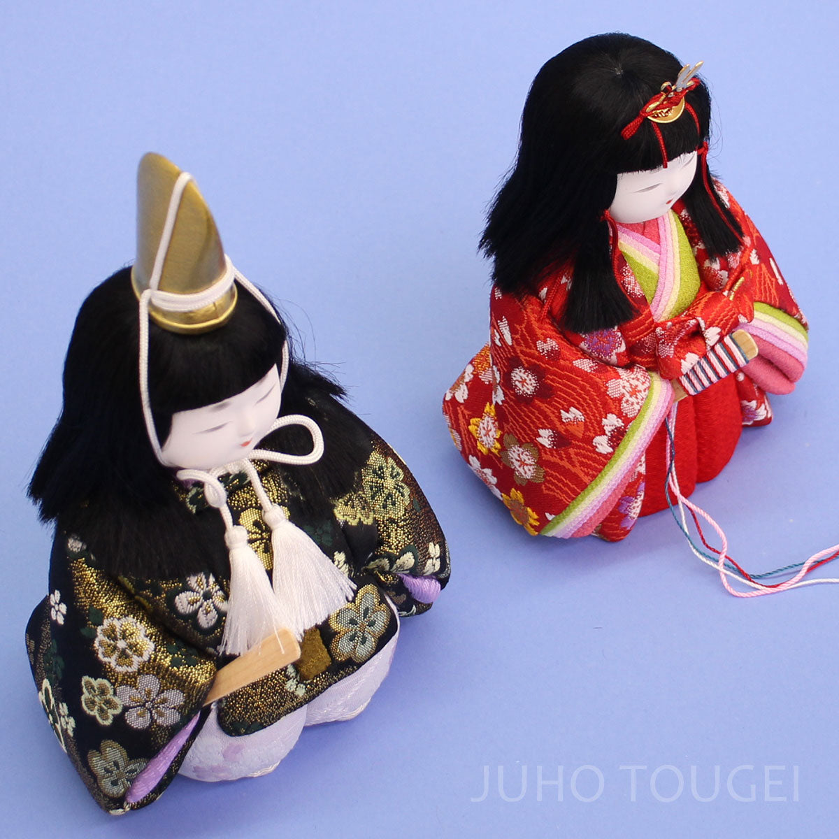 木目込み立雛単品 もも花立雛　完成品