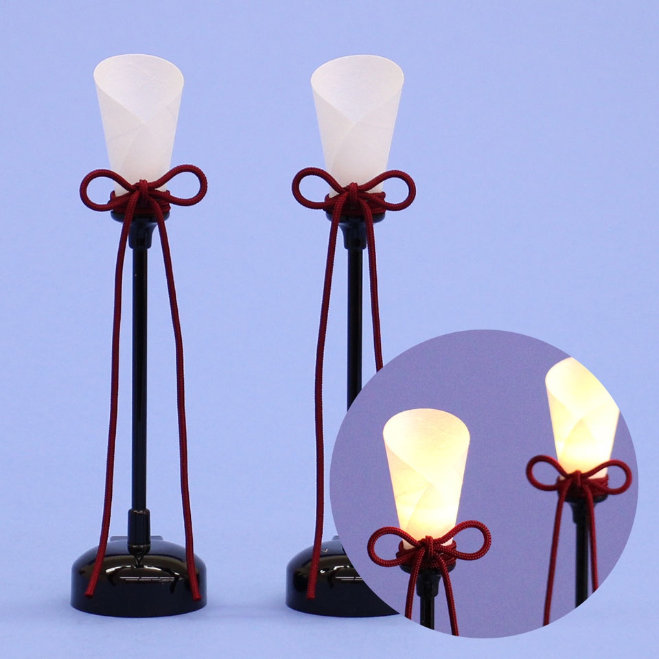 雛人形 雛道具 燭台 15号 ミニ油灯 赤紐 ひな道具 雪洞 小道具 海外土産 雛人形 ミニチュア 小道具 雛人形 雛道具 燭台 15号 ミニ油灯 赤