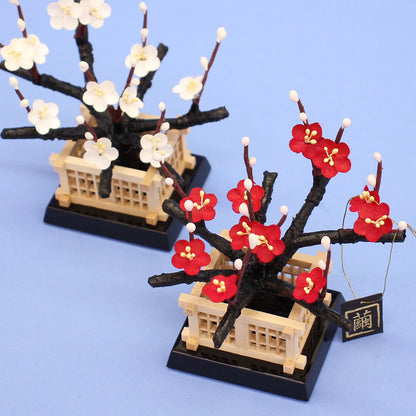 雛道具単品　紅白梅　光琳15号　上からイメージ