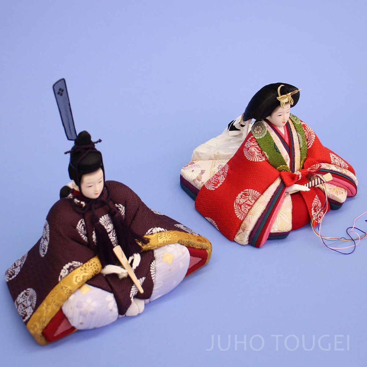 木目込み雛人形 No720 小春雛　上から