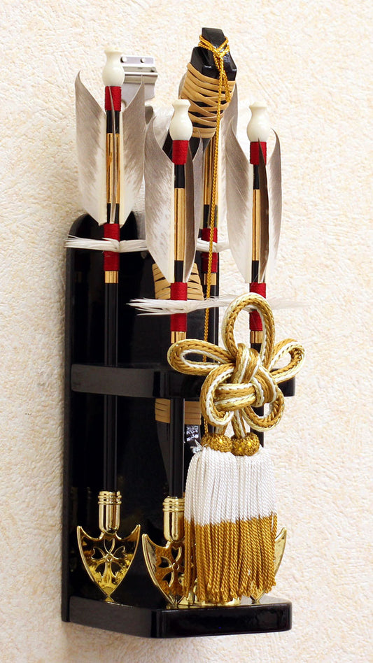 破魔弓 出し飾り 高さ26cm 8号 徳 壁掛兼用