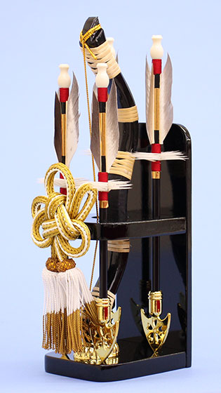 破魔弓出し飾り 徳　横から