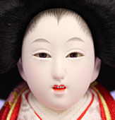 雛人形単品三人官女3柳サイズ319-03　顔　開き