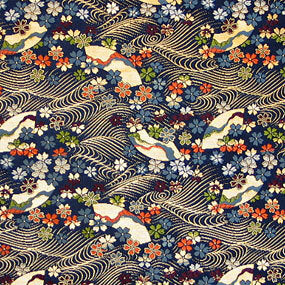 Japanese woven fabric Kinran  1126bl