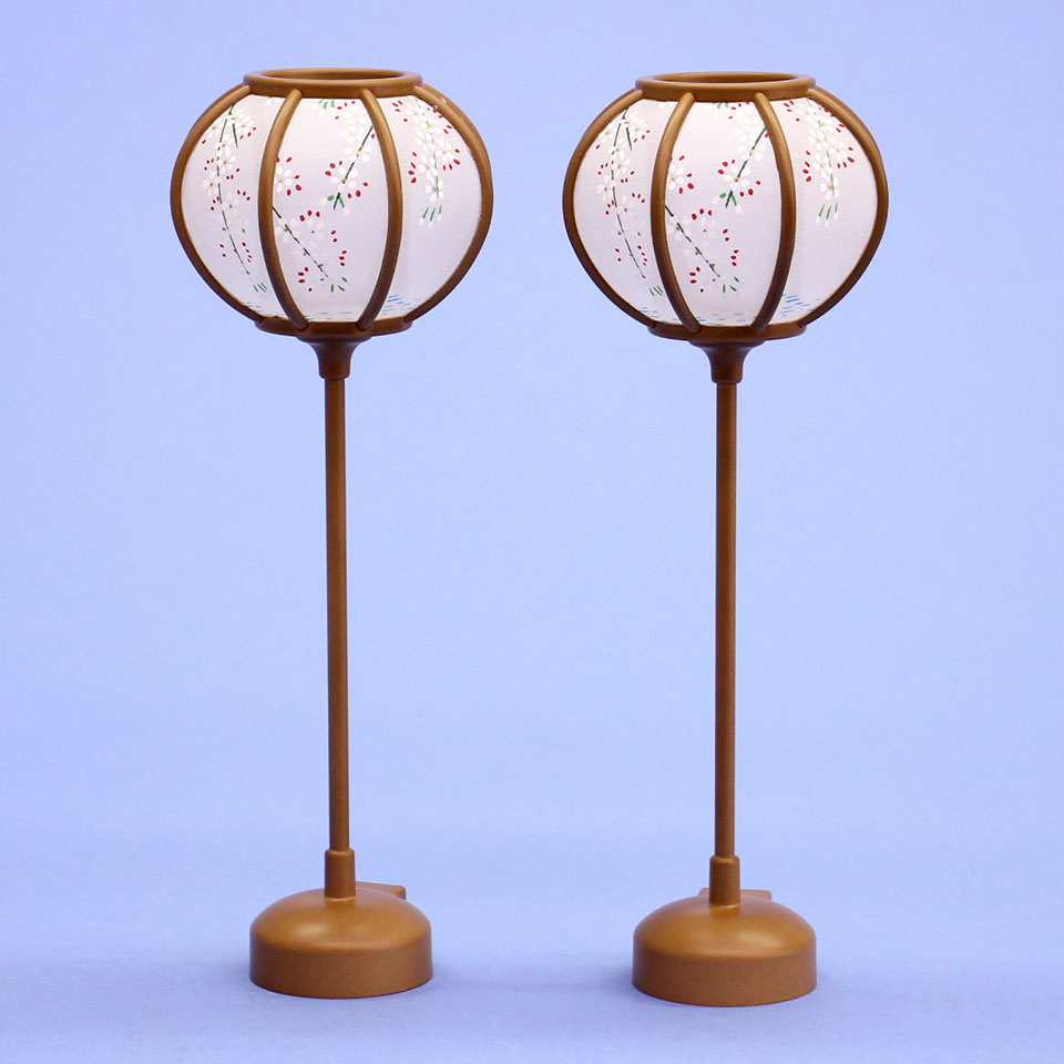 雛人形 ぼんぼり  （樹脂製） 18cmミニしだれナチュラルLEDコードレス