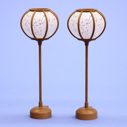 雛人形 ぼんぼり  （樹脂製） 18cmミニしだれナチュラルLEDコードレス