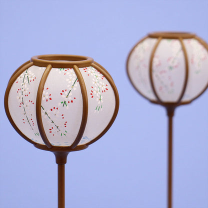 雛人形ぼんぼり  （樹脂製） 13cmミニしだれナチュラルLEDコードレス　消灯