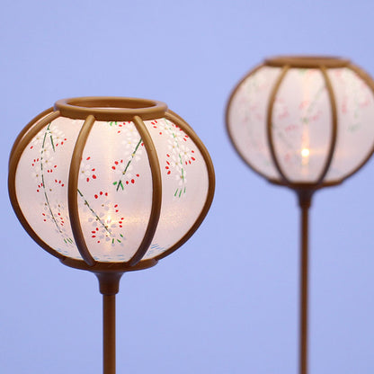 雛人形ぼんぼり  （樹脂製） 13cmミニしだれナチュラルLEDコードレス　明所点灯