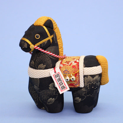 木目込み人形干支午　＃2　吉祥(きっしょう)　黒横
