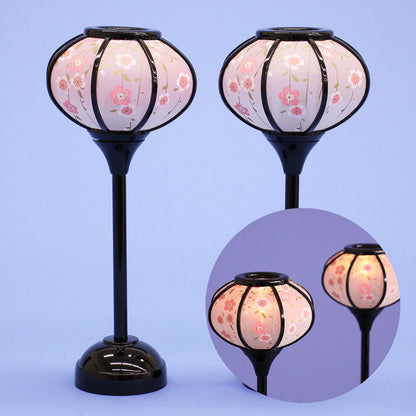 Hina dolls flat display, width 60cm, Kyoto 12th silk prince and princess, blue cherry blossom flat display