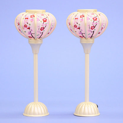 雛人形 ぼんぼり  （樹脂製） 21cm小桜LEDコードレスパールホワイト