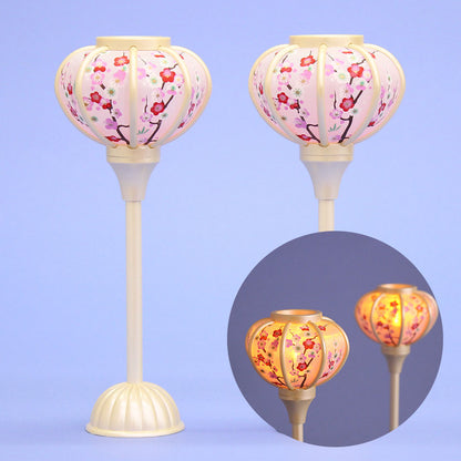 Présentoir de poupées Hina plates, largeur 60 cm, style pastel Kyoto XIIIe, prince et princesse Yusoku Aozakura