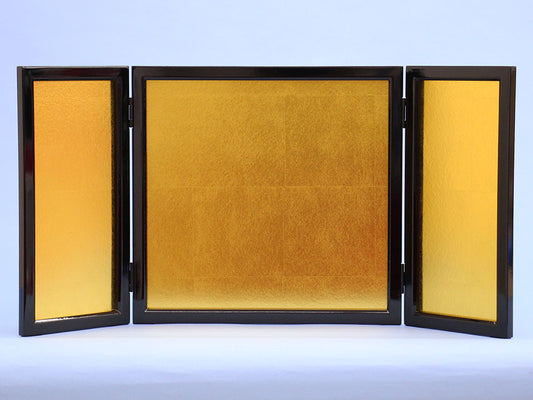 屏風・衝立 高さ39cm 13号三曲枠屏風 新中金