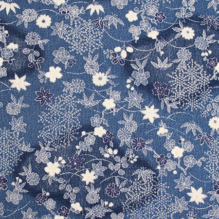 Japanese woven fabric Chirimen 6001bl