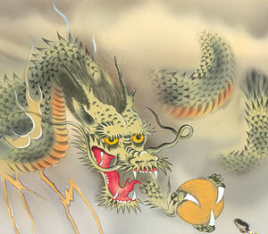 Tiger and dragon are in a loud crash of thunder.<br>Code: hng-scrl_d5-036